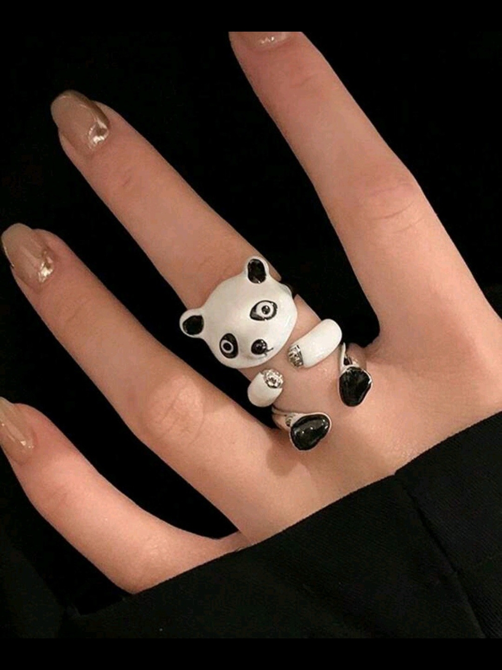 Cute Panda Adjustable Ring New!